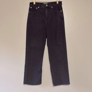 Madewell Slim Wide-Leg Crop Black Size 26